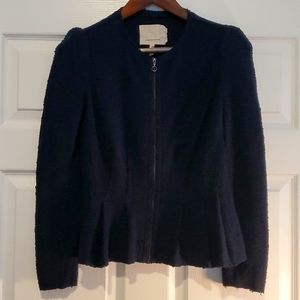 Rebecca Taylor Navy Size 4 Textured Jacket